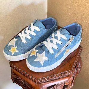 Olivia Miller Girl's Raw Denim Shoes Blue Size 3
